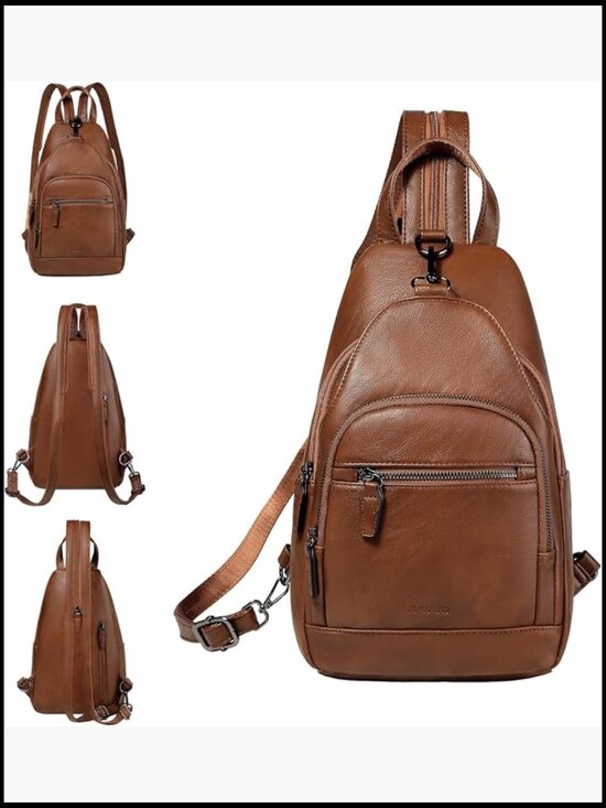 Convertible Sling Backpack Anti Theft Crossbody Bag Multi Pocket Travel Daypack